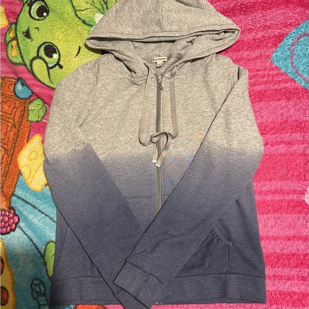 Juicy Couture Gray and Blue Ombre Hoodie